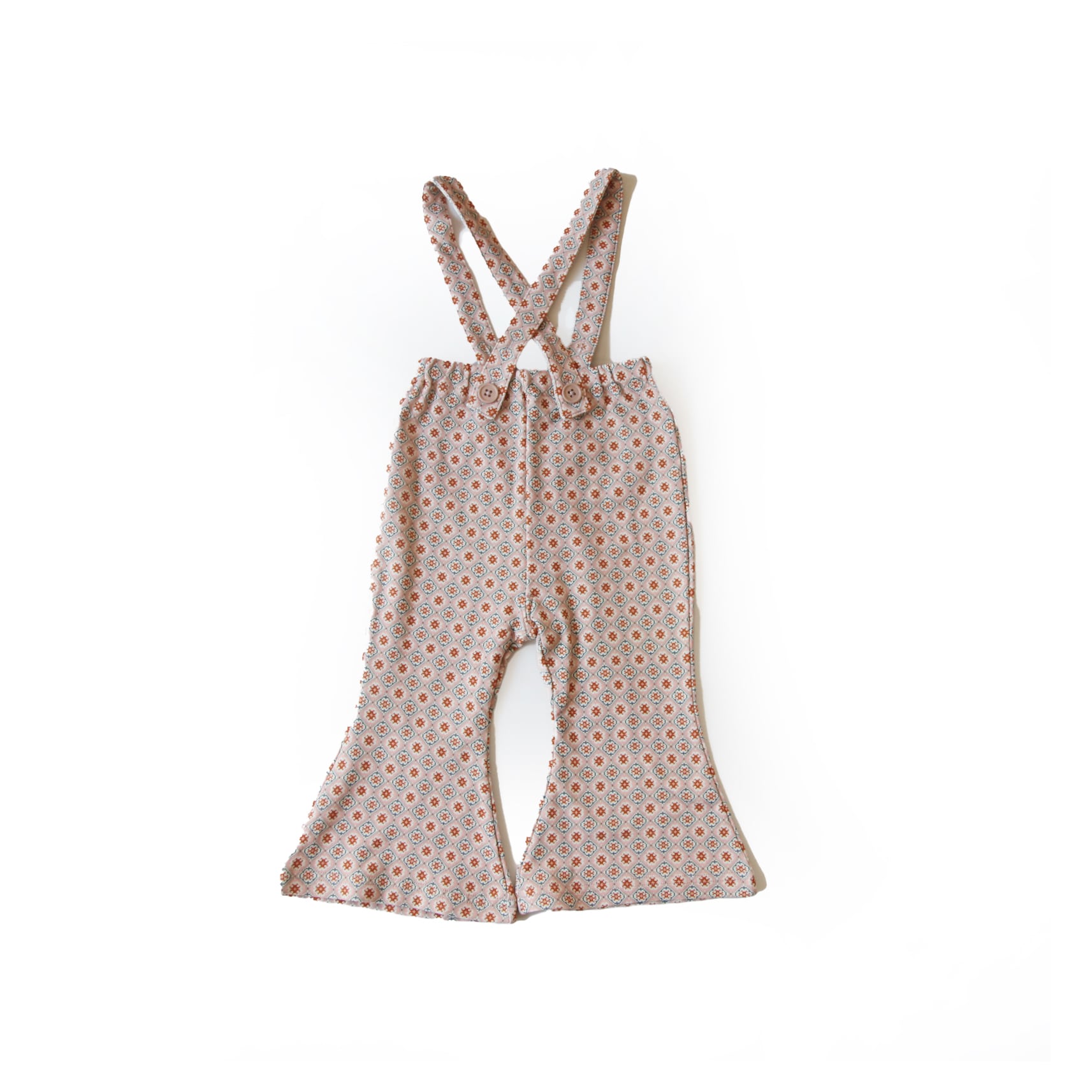 & pal / pixel art pattern salopette / pink / 80-110cm