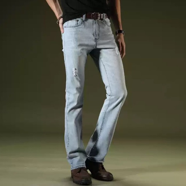 Vintage wash micro flare denim