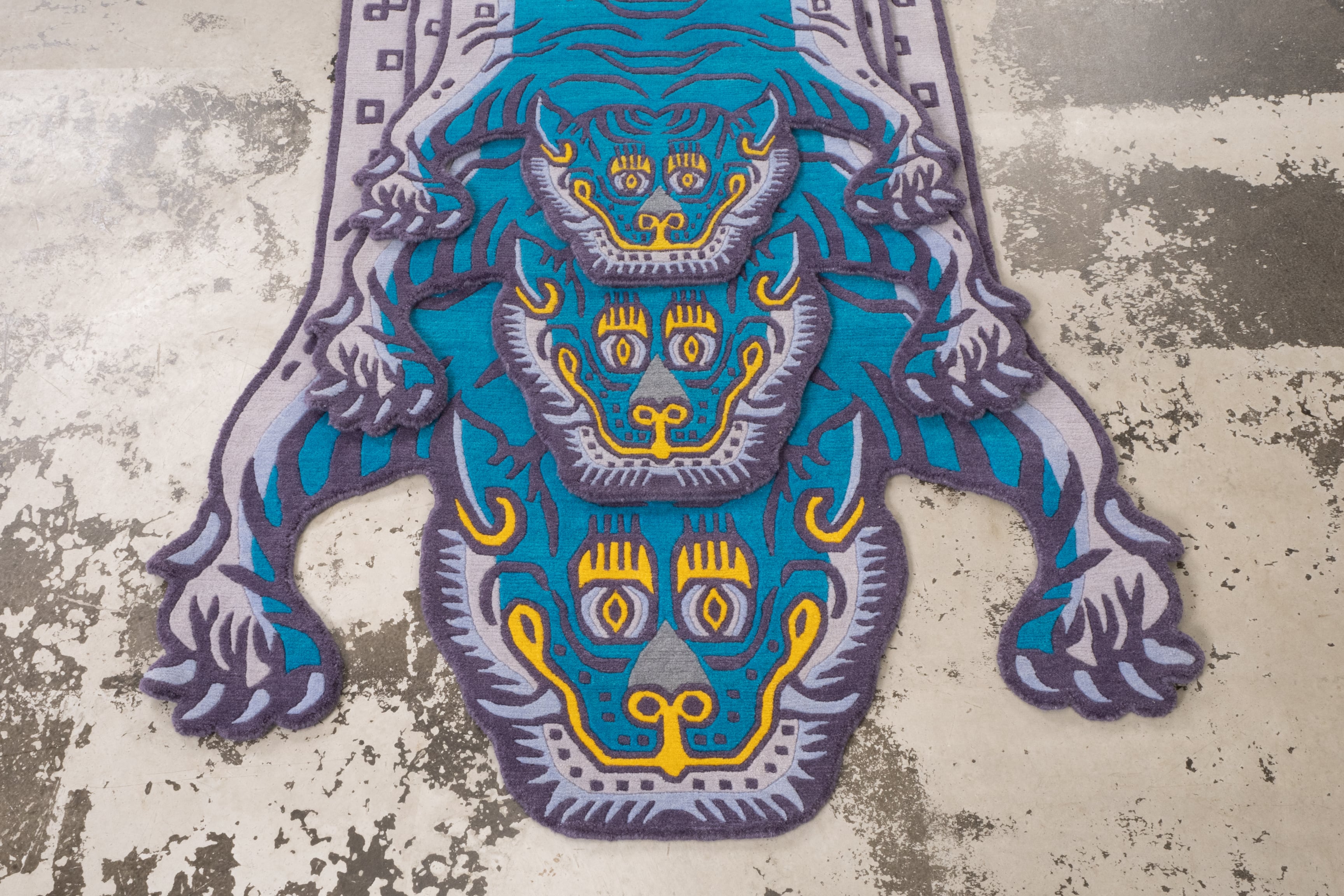 Tibetan Tiger Rug 《Sサイズ•ウール・オリジナル3・ミスティック