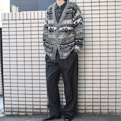 monotone wool acryl cardigan