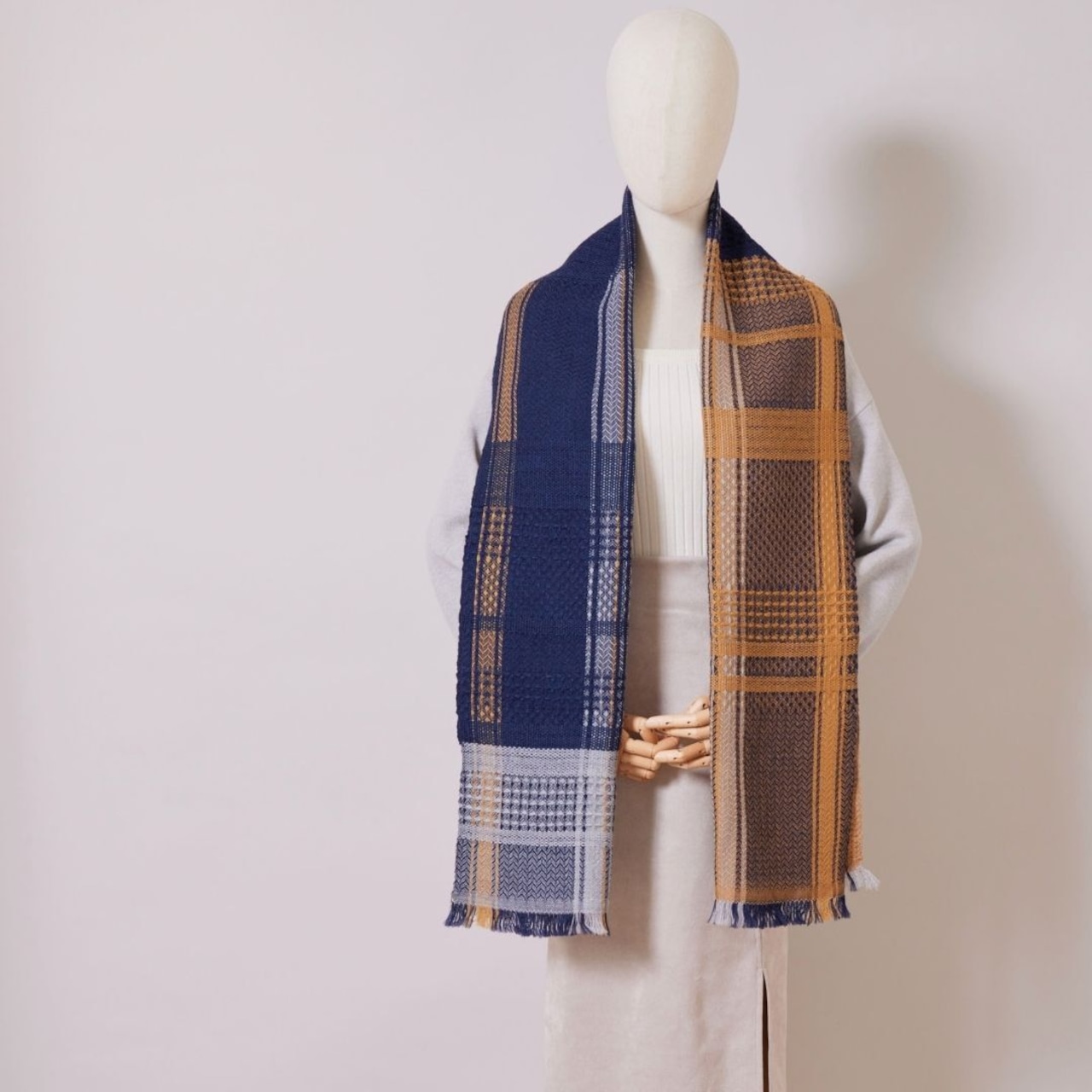 【全4色】表情、いろいろ やわらかマフラー