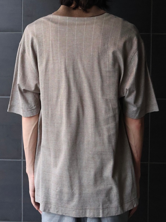 【salvatore ferragamo】coloring half zip polo shirt