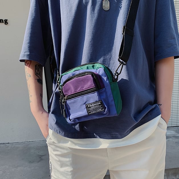 予約販売】ショルダーバッグ メンズ カラフル ミニバッグ イエロー