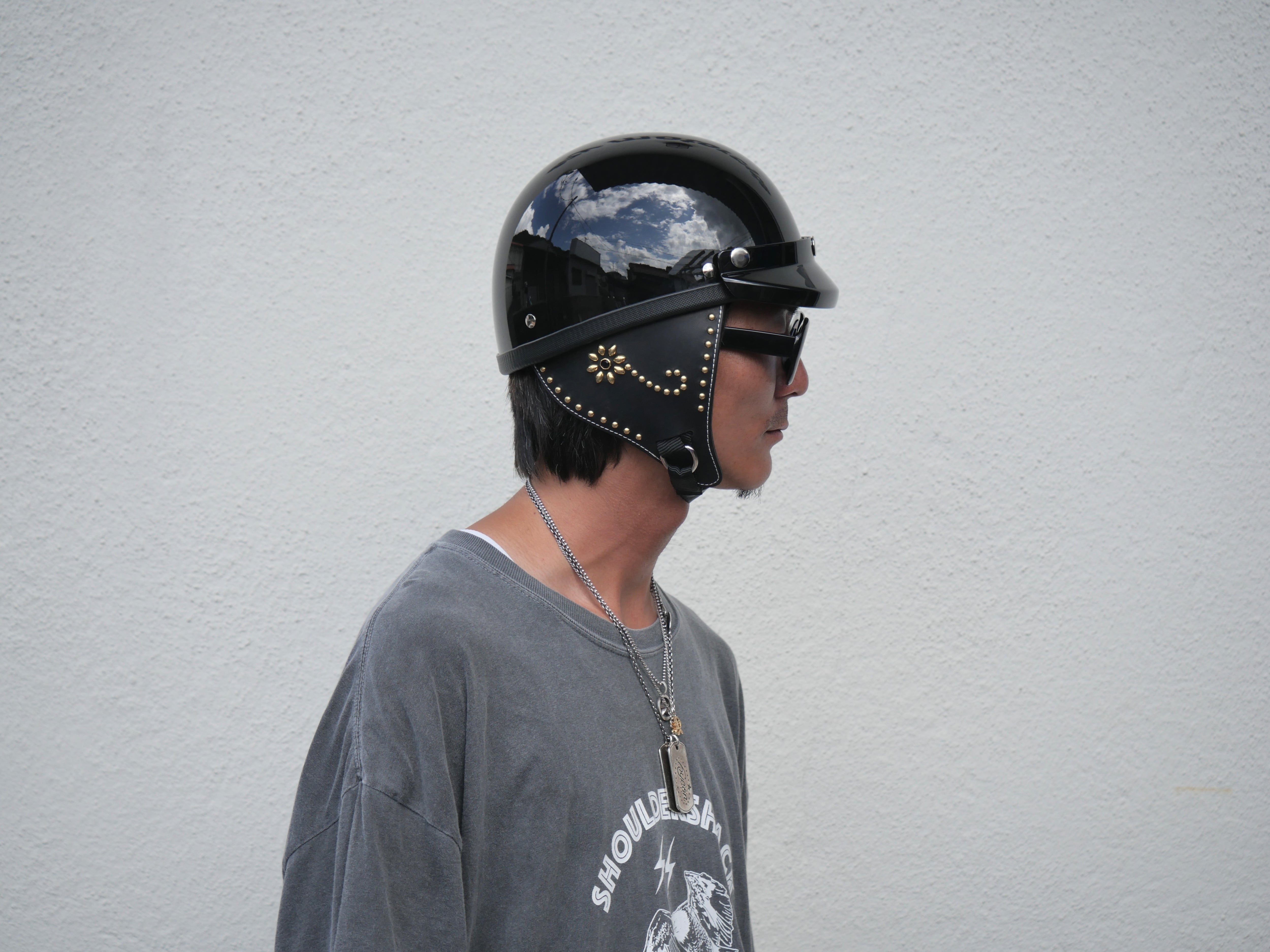 TT&CO.ヘルメット専用】any motorcycleスタッズイヤーカバー