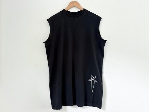 2023AW Rick Owens × Champion Cotton sleeveless shirt BLACK MADE IN ITALY