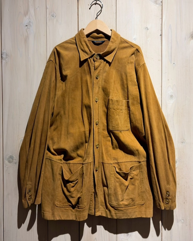 【a.k.a.C.a.k.a vintage】“Burberrys’ ” Vintage Loose Suede Leather Shirt