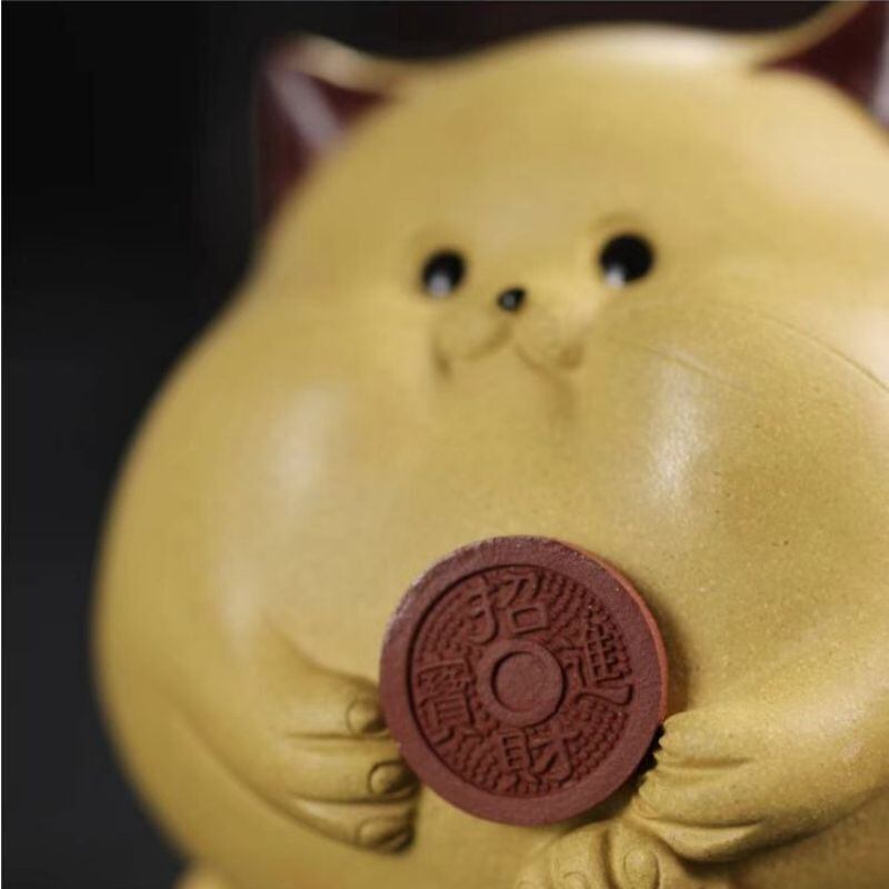 招き猫 置物 風水 開運グッズ 金運アップ 財運 招財 古銭 猫 ネコ