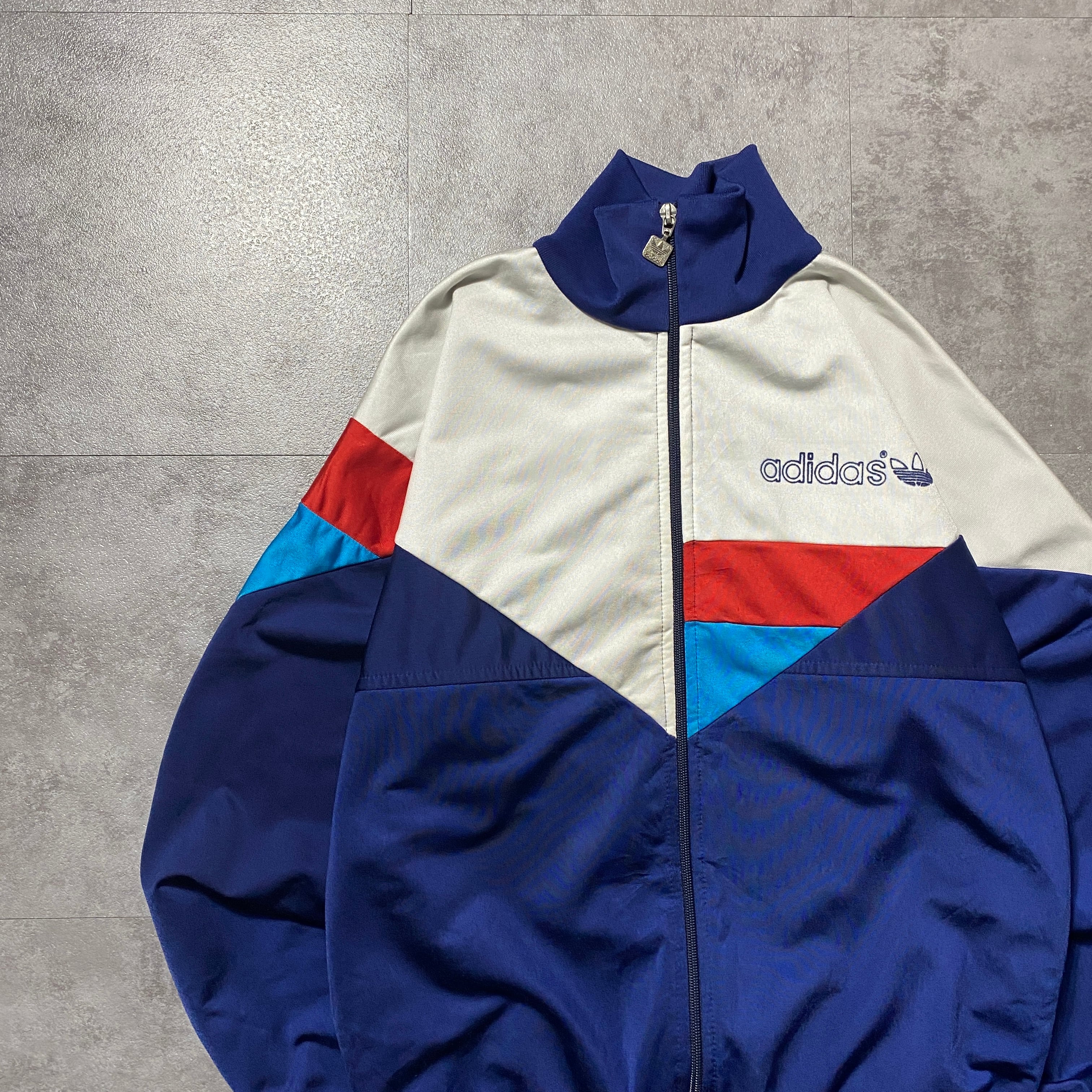 70's-80's Old adidas アディダス 香港製 OPTIジッパー トレフォイル