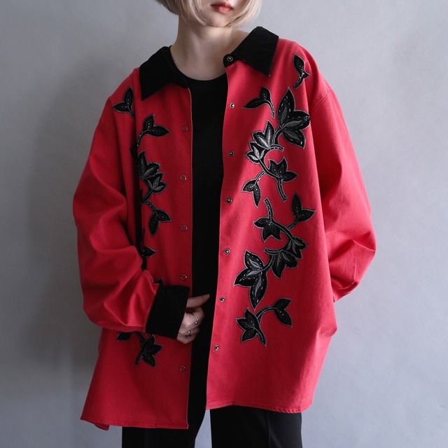 reef patchwork decoration design super wide jacket