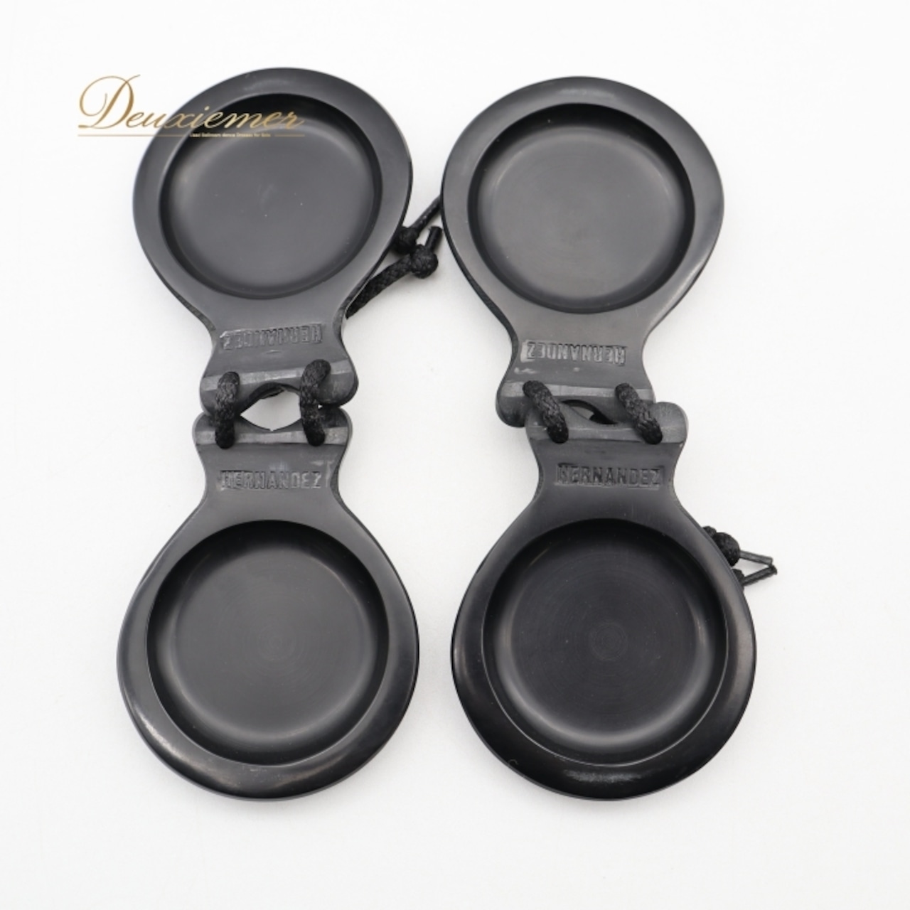 フラメンコ パリージョ カスタネット ブラック系 HERNANDEZ 楽器 小物 小道具 ペア 両手 黒 橙 ケース付き 艶 発表会 舞台 レッスン 練習 ダンス小物 パフォーマンス フラメンコ用品 オレンジ系