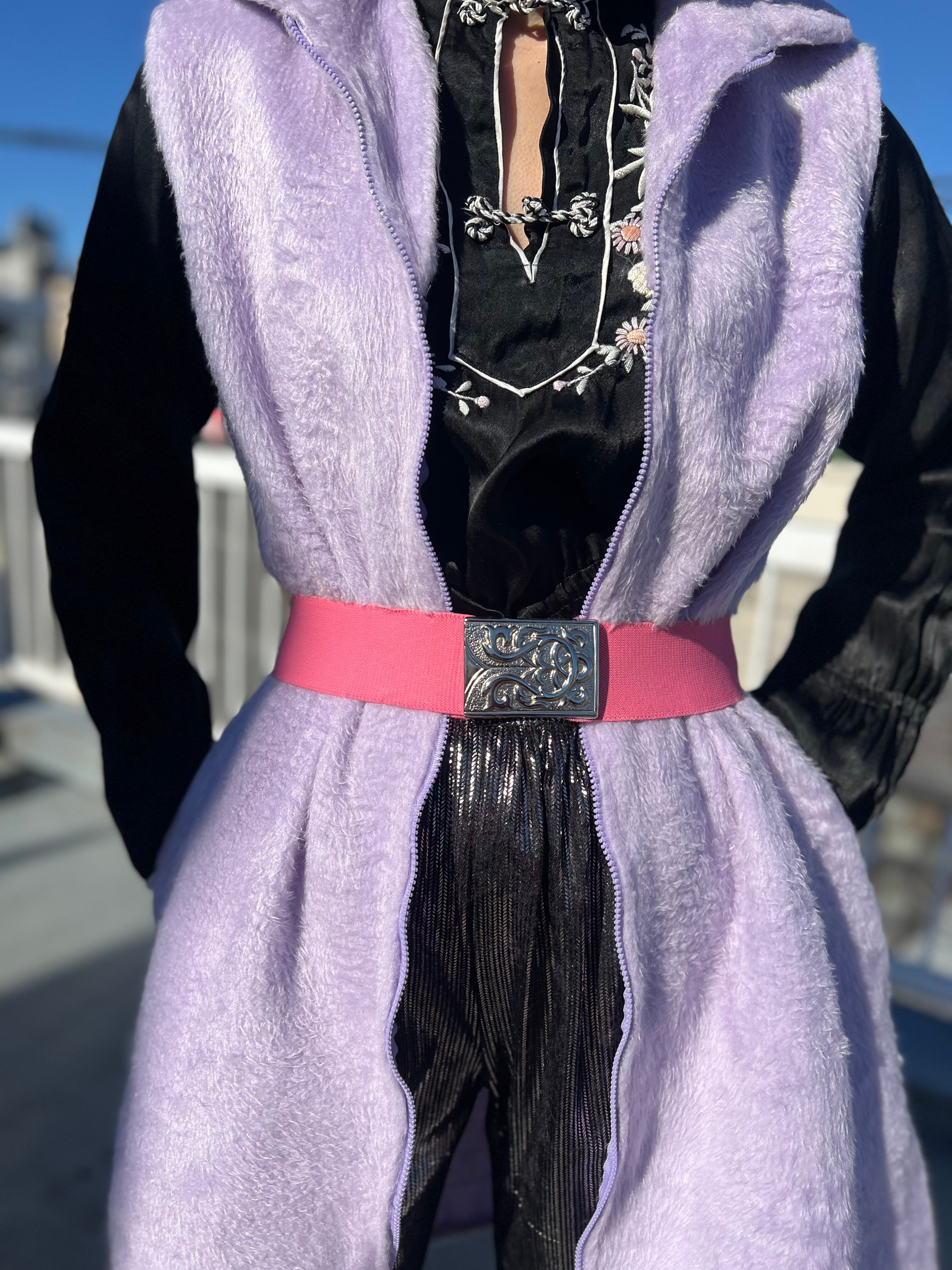 70s lavender purple fake fur vest ( ヴィンテージ ラベンダー