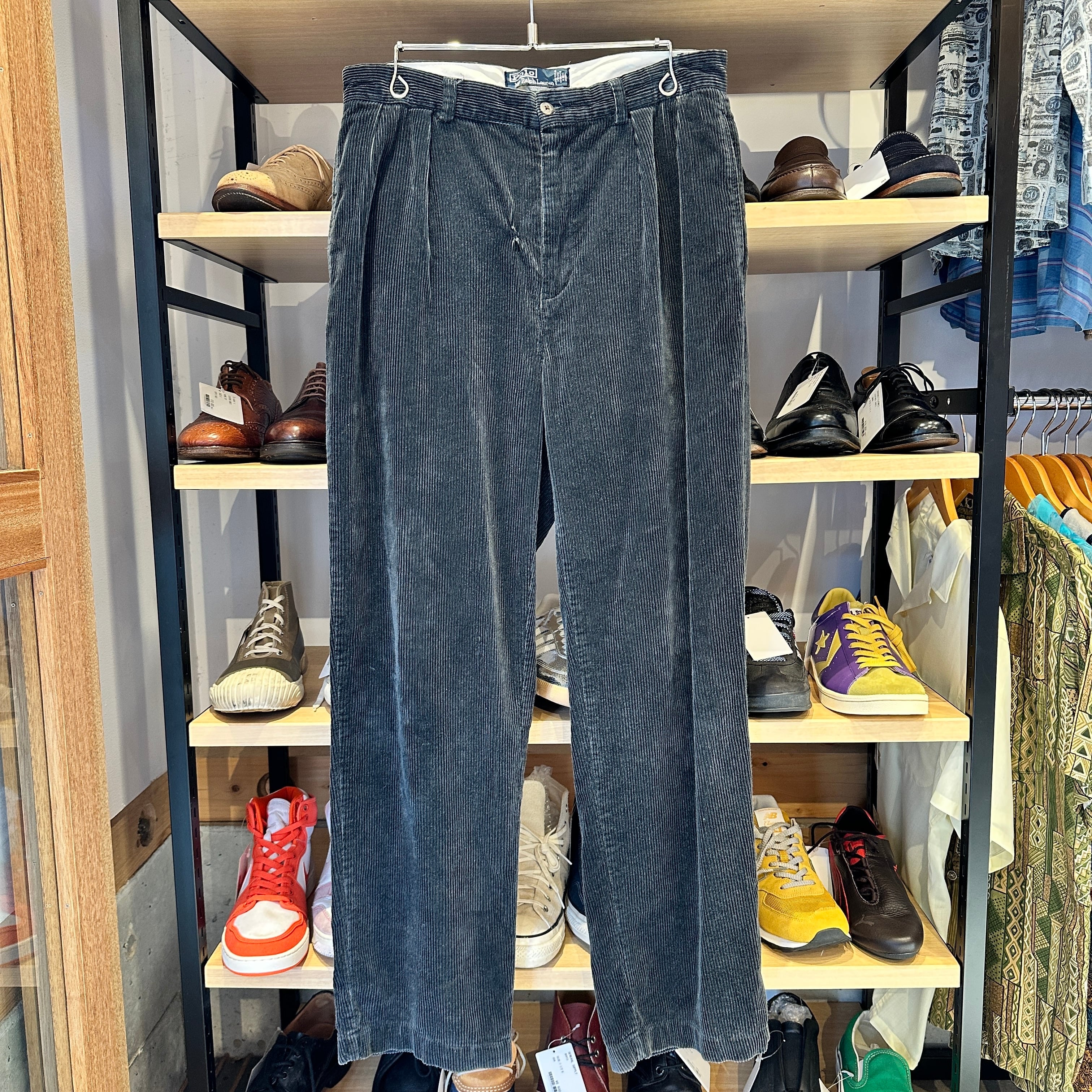 RALPH LAUREN ANDREW NAVY CORDS PANT 2TUCK 太畝 | safarionline
