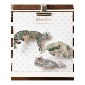 ネコ/にゃんこ猫モチーフのヘアクリップ3点セット/送料220円〜C0pernicus