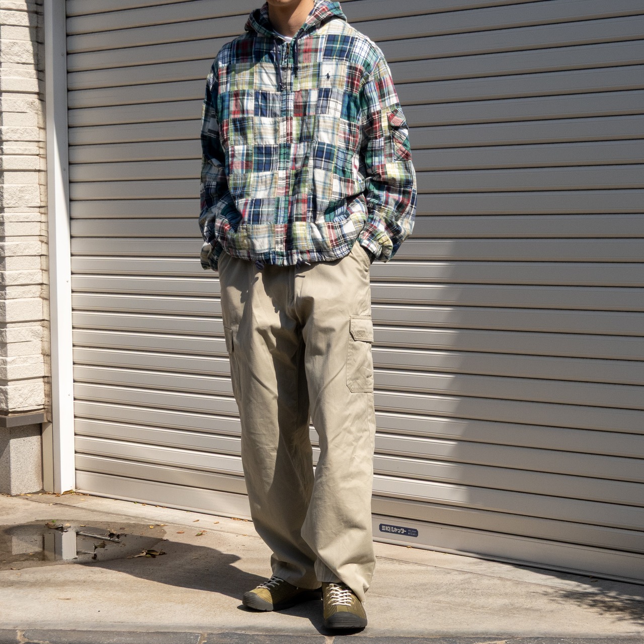 1990’s Polo by ralph lauren patchwork check parka