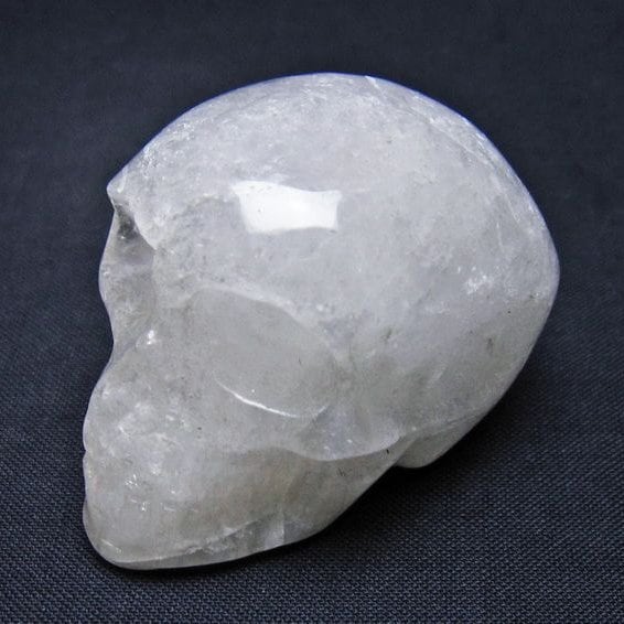 水晶 ドクロ スカル 置物 一点物 145-1743