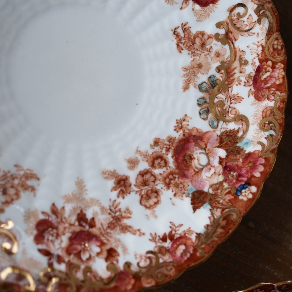 英国アンティーク サミュエルラドフォード イマリフラワー トリオA