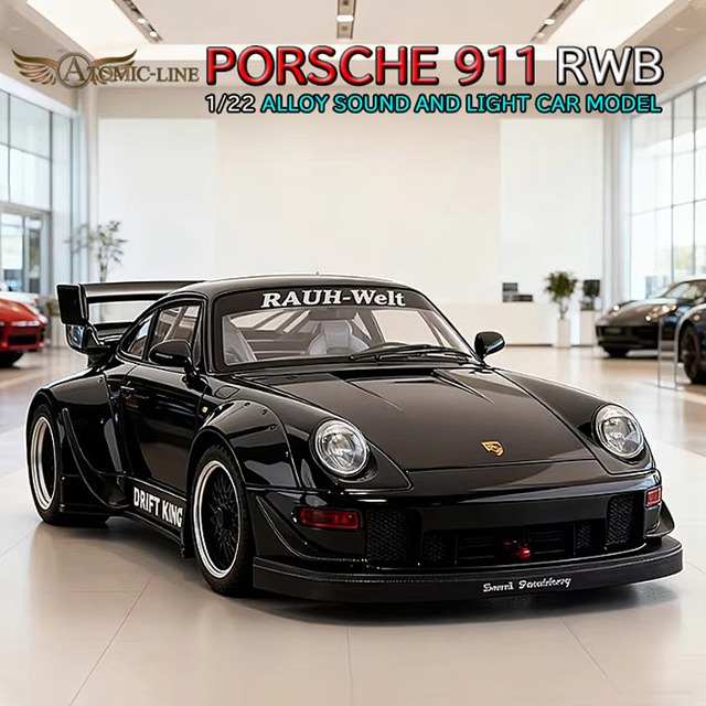 ポルシェ 963 LMDh ミニカー 1/22 全2色 ライト点灯 エンジンサウンド 合金モデル 模型 ジオラマ