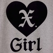 【X-girl】HEART CREWNECK SWEAT TOP【エックスガール】