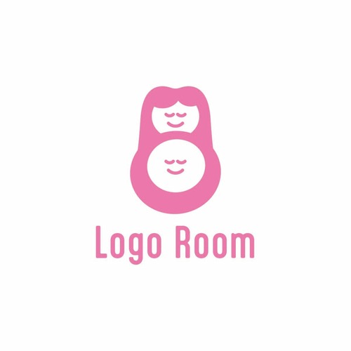 No568 親子や妊婦のロゴ【親子、ピンク、妊婦、マタニティ、シンプル、優しい、温もり、クリニック、販売、商品、アプリ】