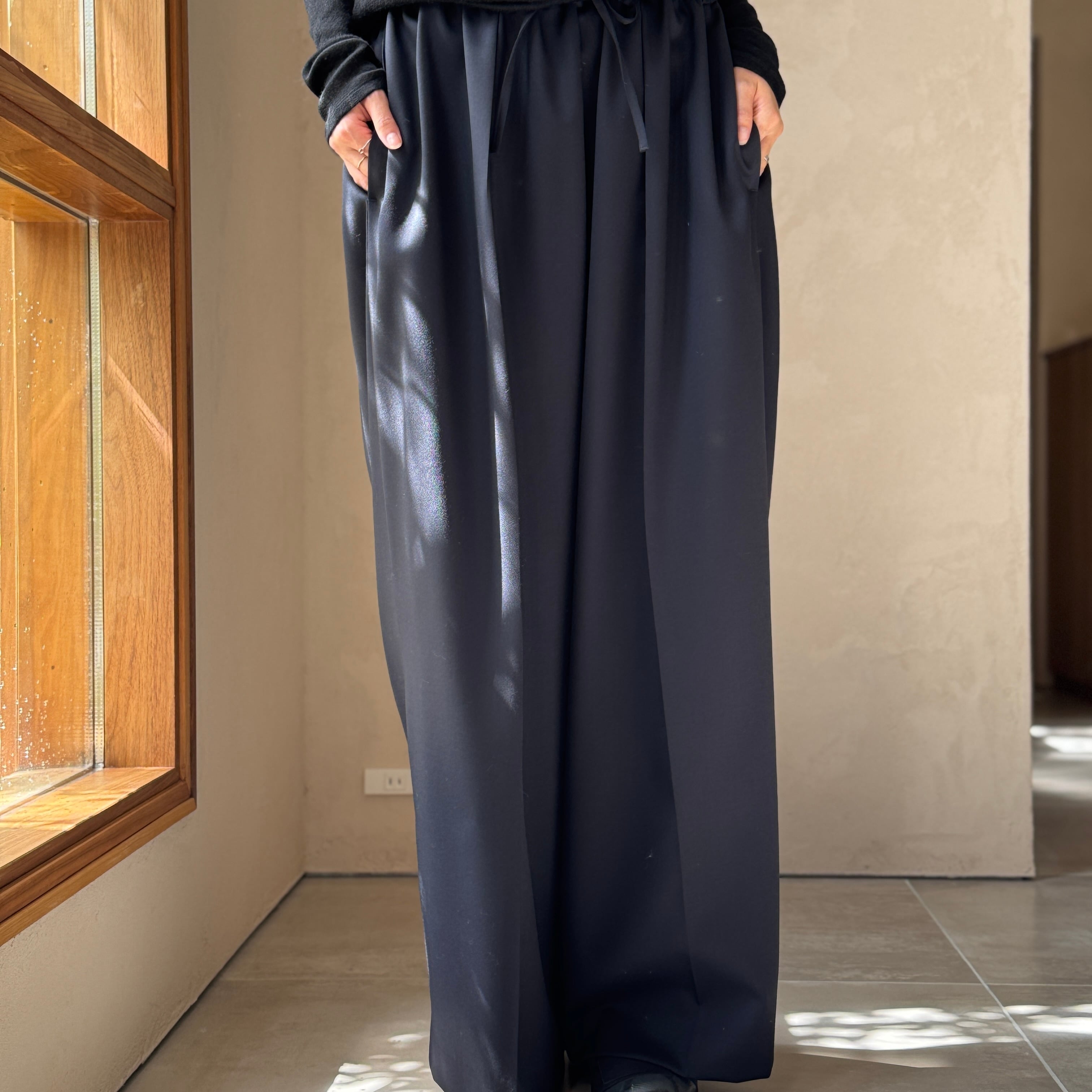 スーツ POSTELEGANT / Wool Twill Easy Trousers POSTELEGANT / Wool Twill Extra Wide Trousers (Greyish Sage) | twelve