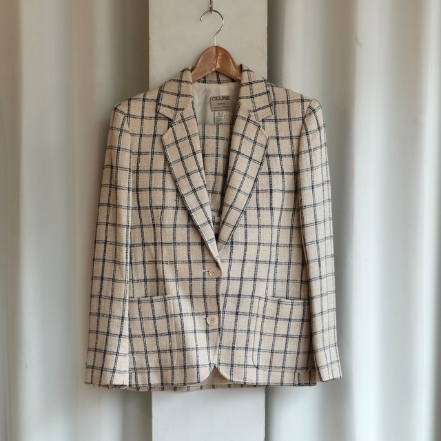 CELINE 80S WINDOWPANE CHECK SUIT