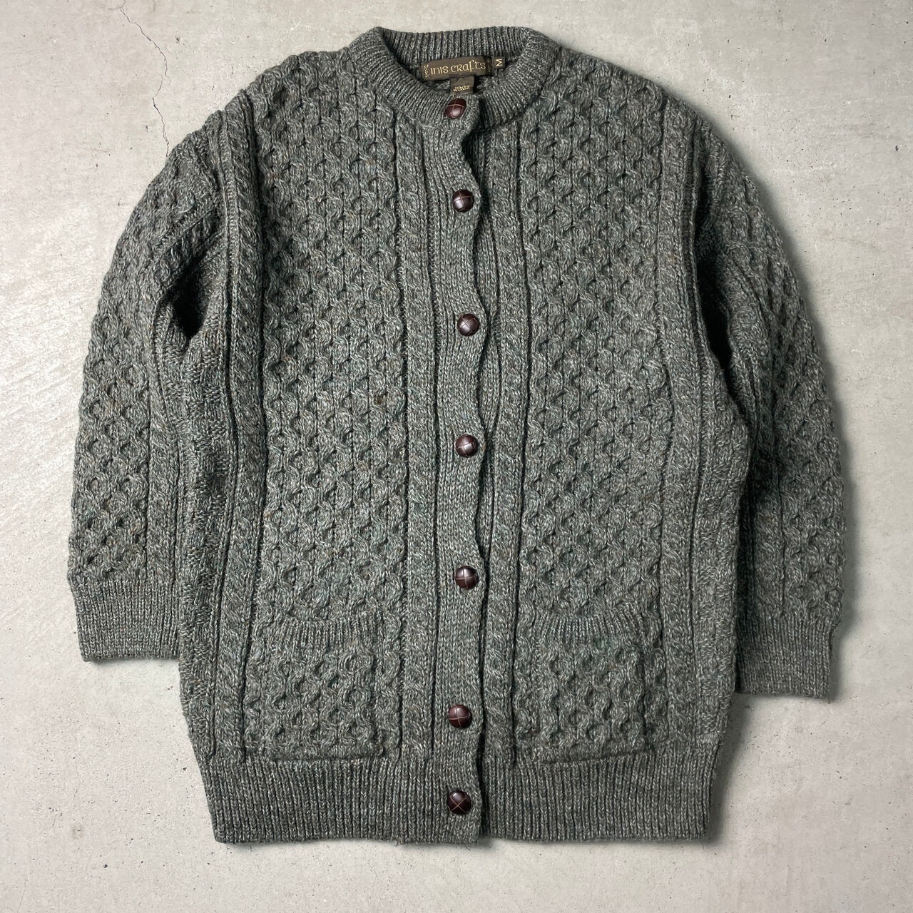 90年代 アイルランド製 inis crafts フィッシャーマンニット 
