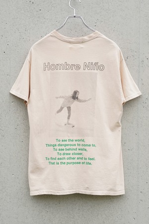 Hombre Nino × LIFE 2019 Skate Photo T-Shirt / Faded Beige / M