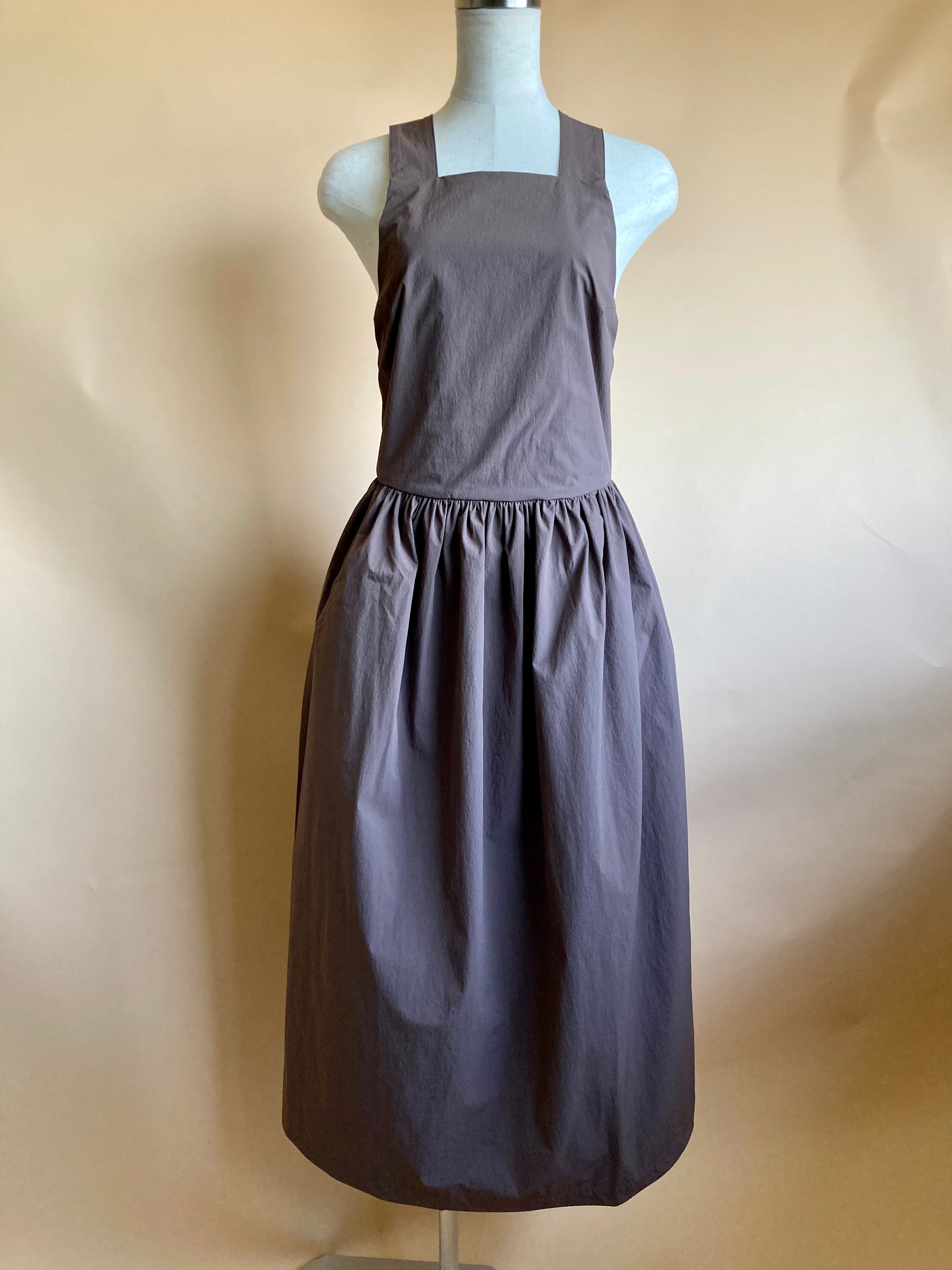 Eco fabric APRON DRESS (brown) | Corally swim