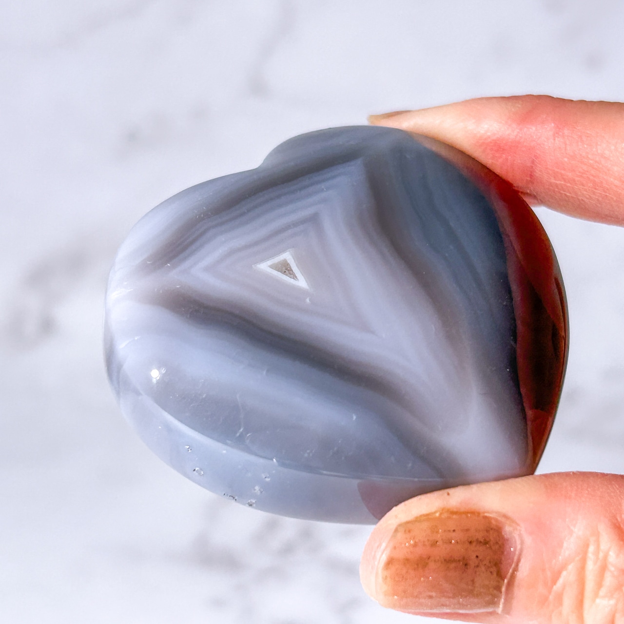 アメジストアゲート ジオード ハート