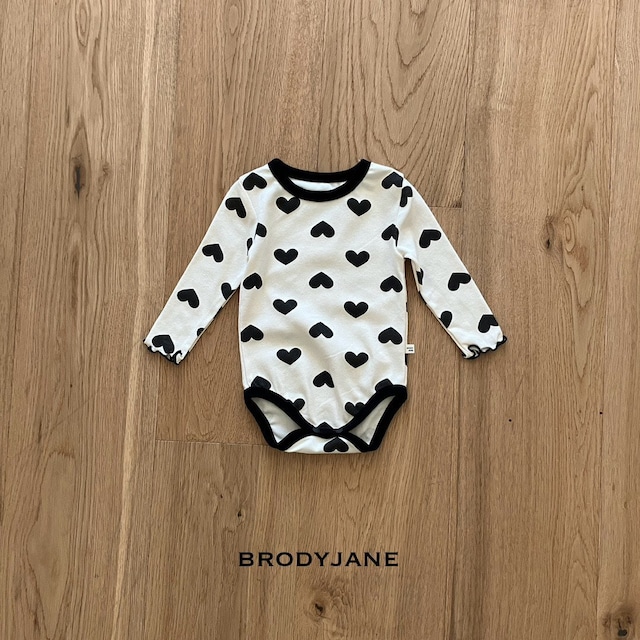 【取寄】brodyjane|black heart bodysuit|ブラックハートボディスーツ|S-M|baby|26 autumn