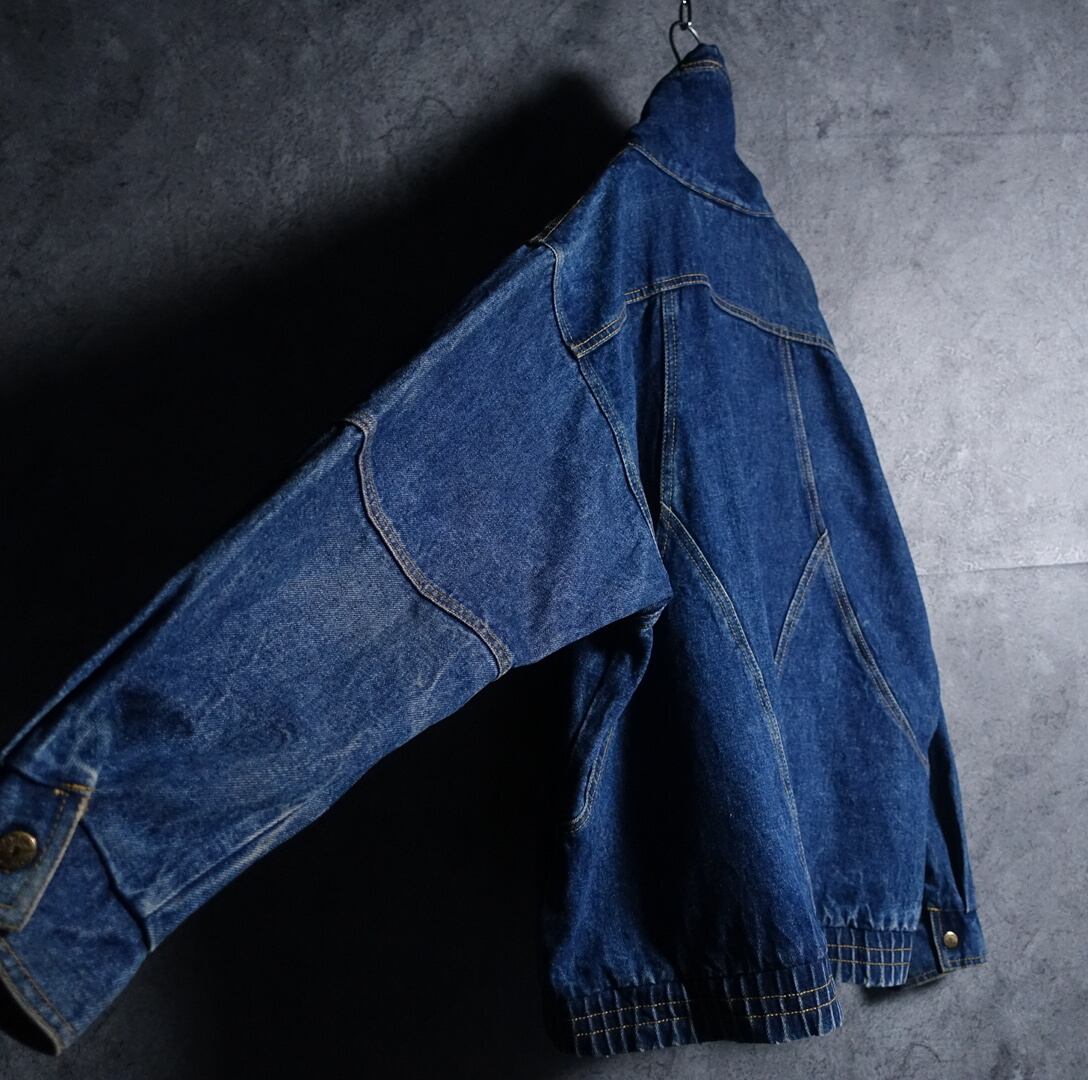 80s “Sergio Valente” Denim Design Zip Blouson | 古着屋 FORCE