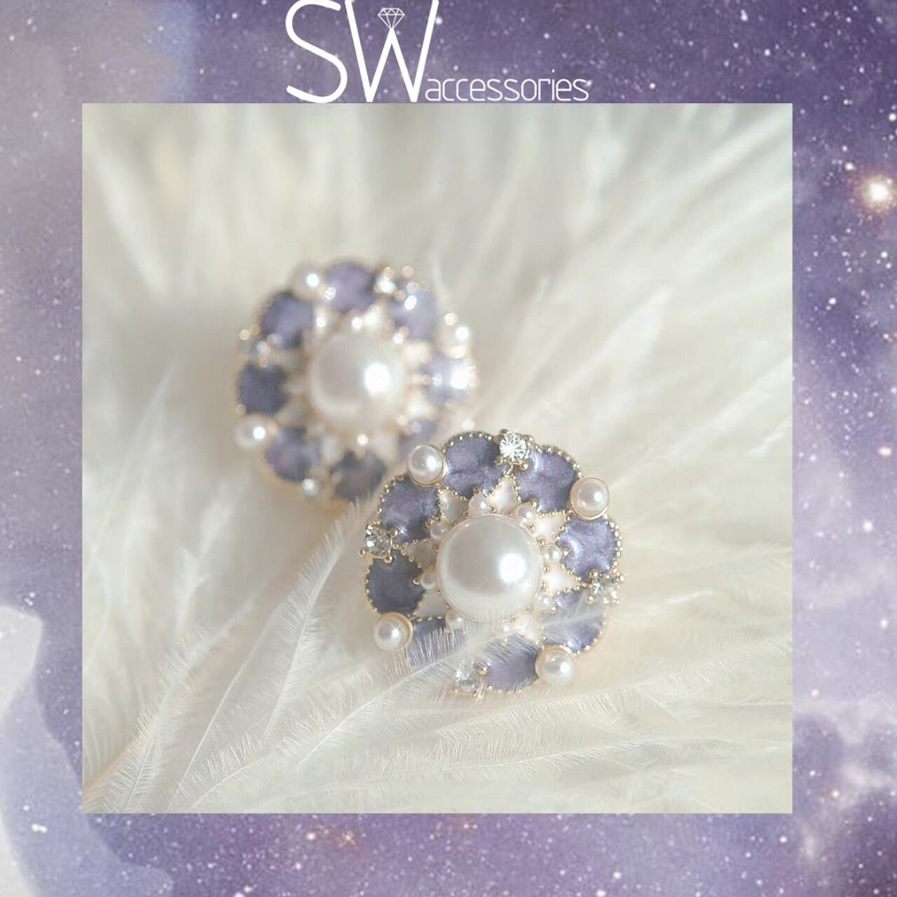 スノーブルー ピアス/イヤリング