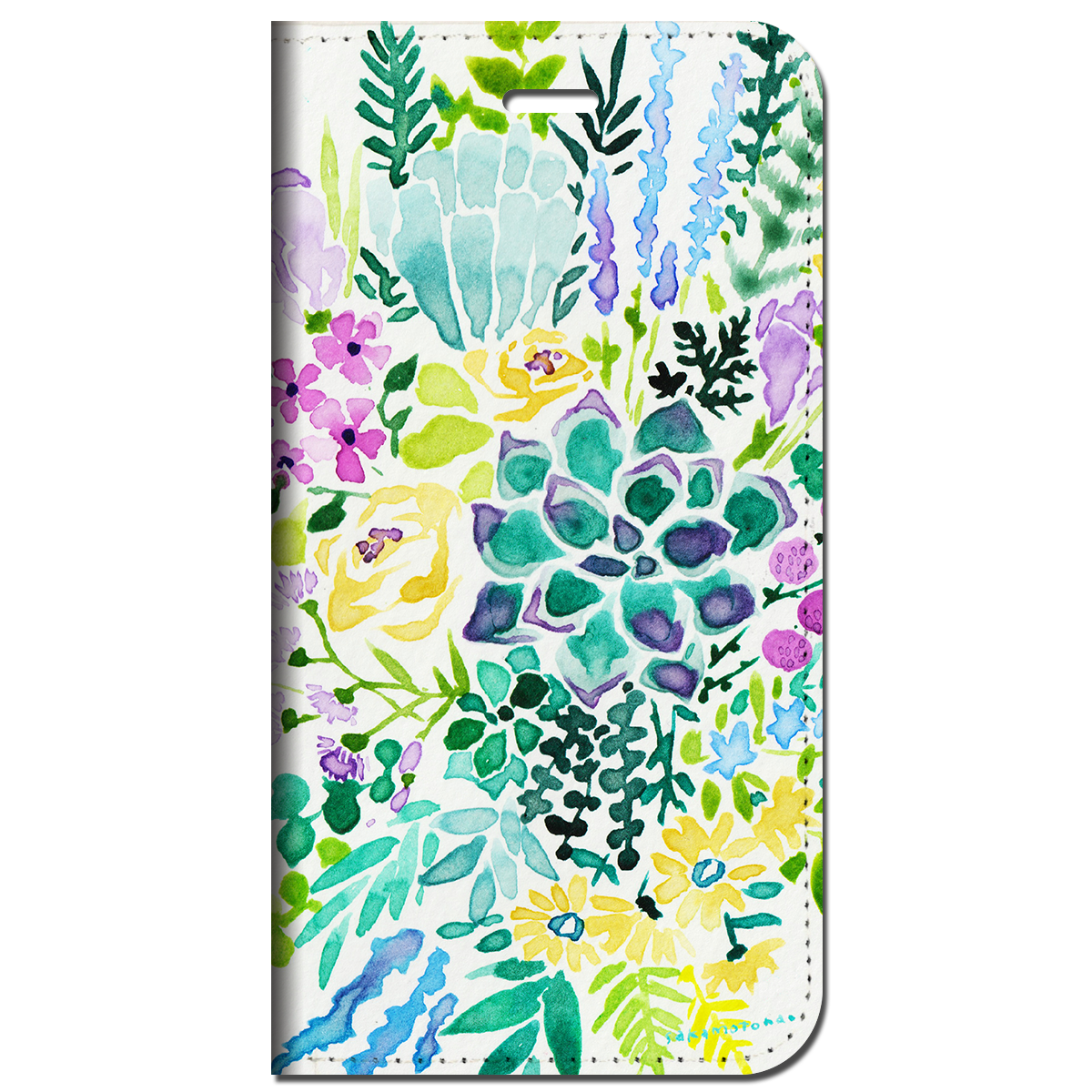 iPhone対応 スマホ 手帳型ケース 春の花束 ポップ イラスト 【iPhone17 / iPhone16 / iPhone16e / iPhoneSE 他 iPhone各機種対応】 st41