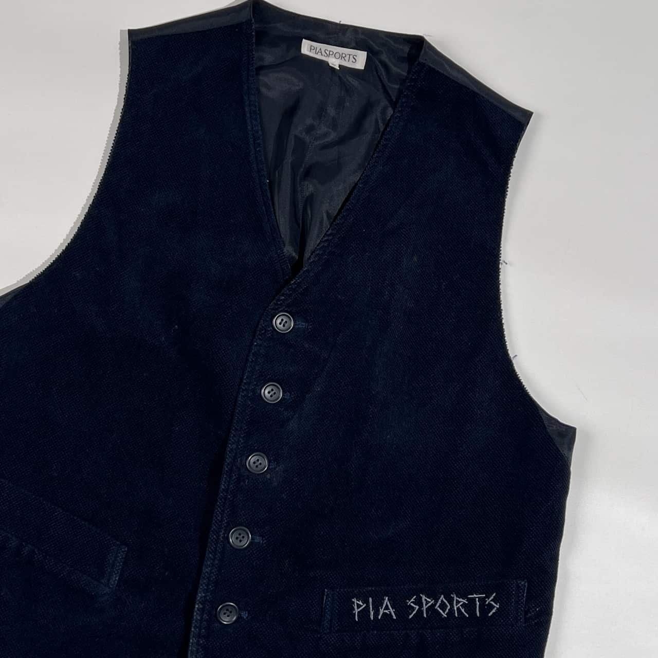 PIASPORTS ピアスポーツ ピケ ベスト ジレ 4/ネイビー メンズ