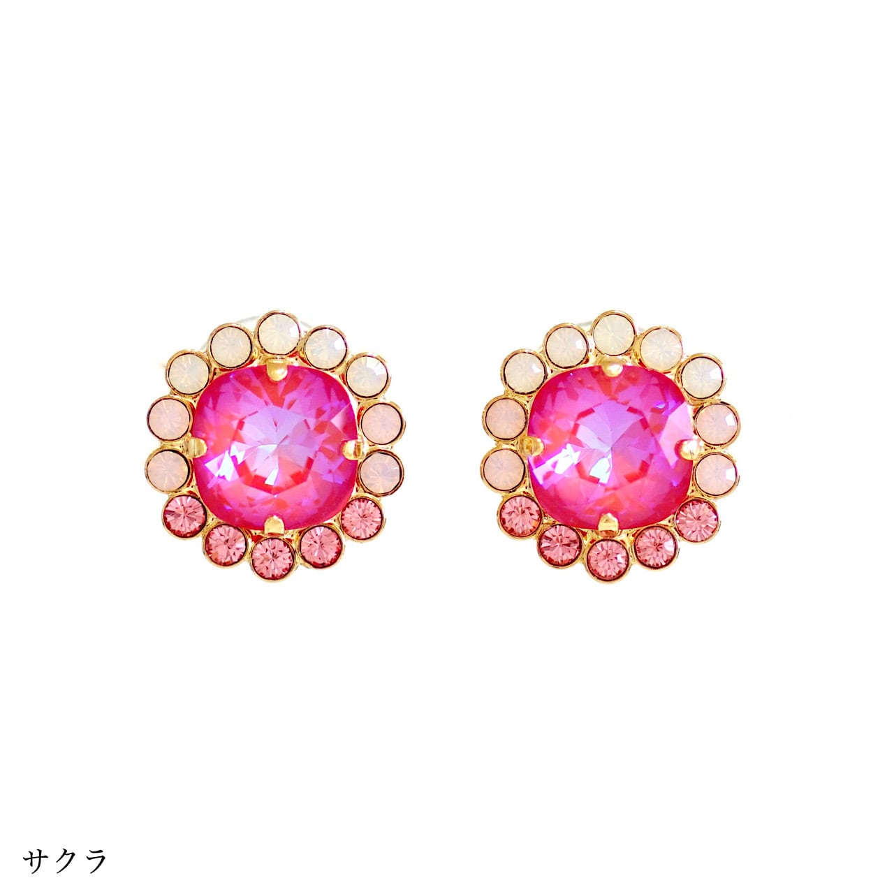 春のお花キャンディ スクエアピアス | MAKI NUMOTO (マキ ヌモト