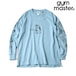 gym master ジムマスター 7.4oz In My Heart ビッグロンT|I want to be free フロント&袖プリント グラフィック長袖Tシャツ G821716 サックス
