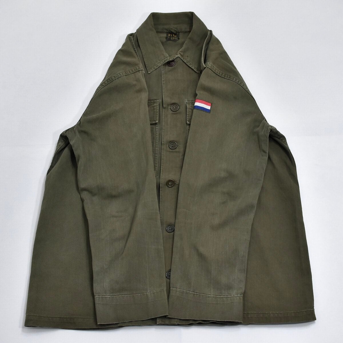60s KL 1967 オランダ軍 HBT ヘリンボーンツイル フィールド シャツ