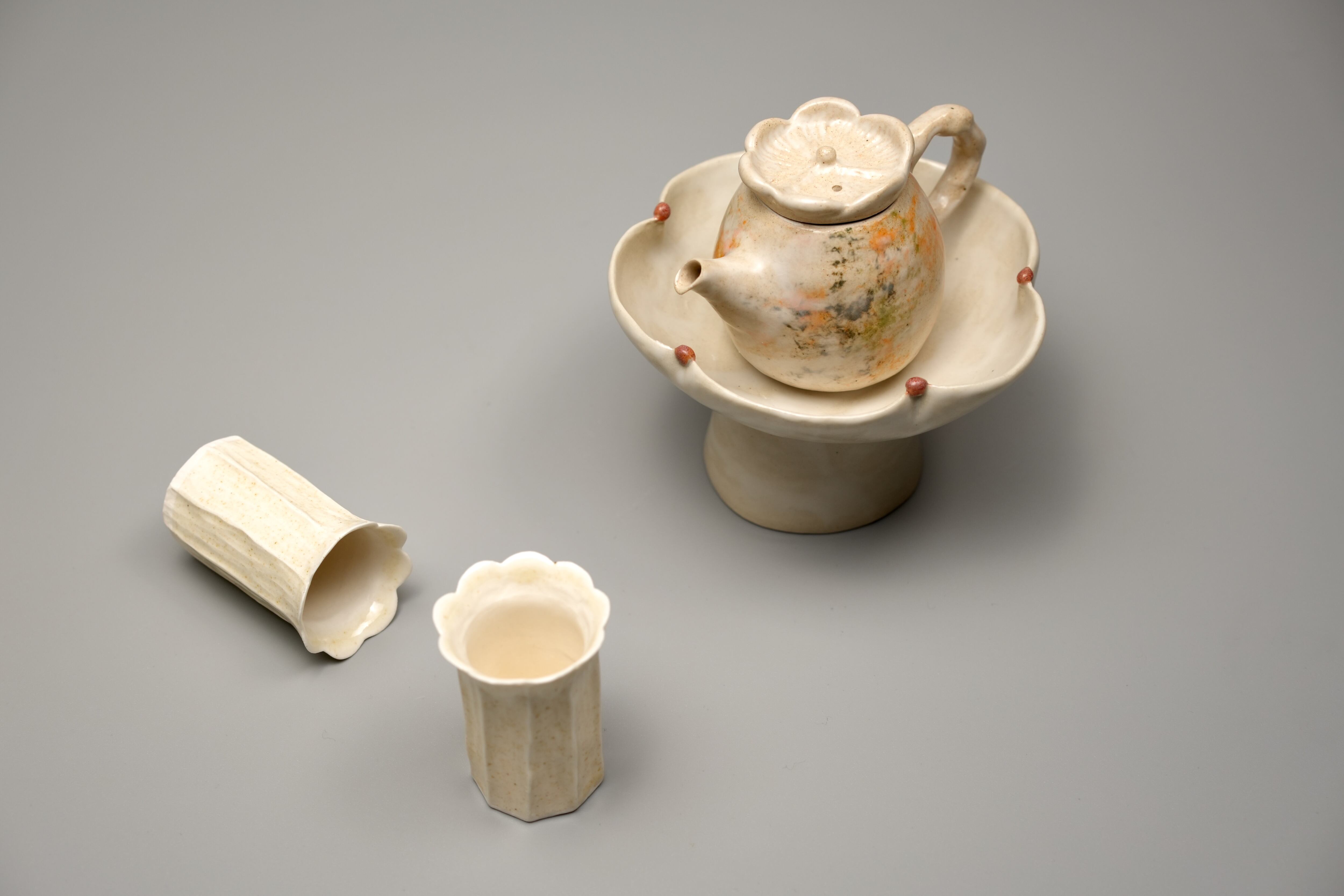 備前組鉢(五点) 未使用 新品同様 王馨翎(如洗)】高足钵 / 【Aspureceramics】Pedestal bowl | ichibutu