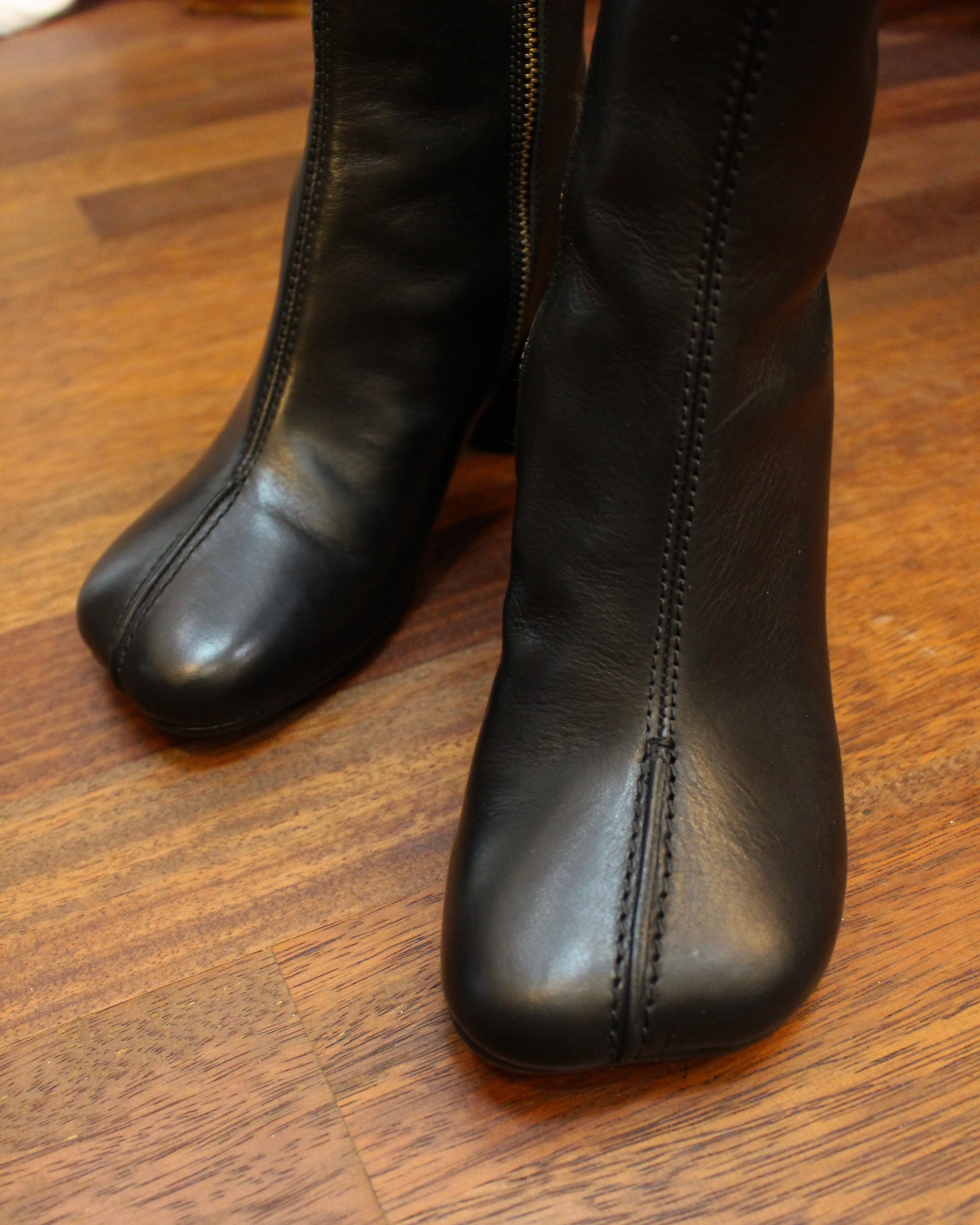 MM6 maison margiela/leather boots | Coffee Restaurant & Boutique mari