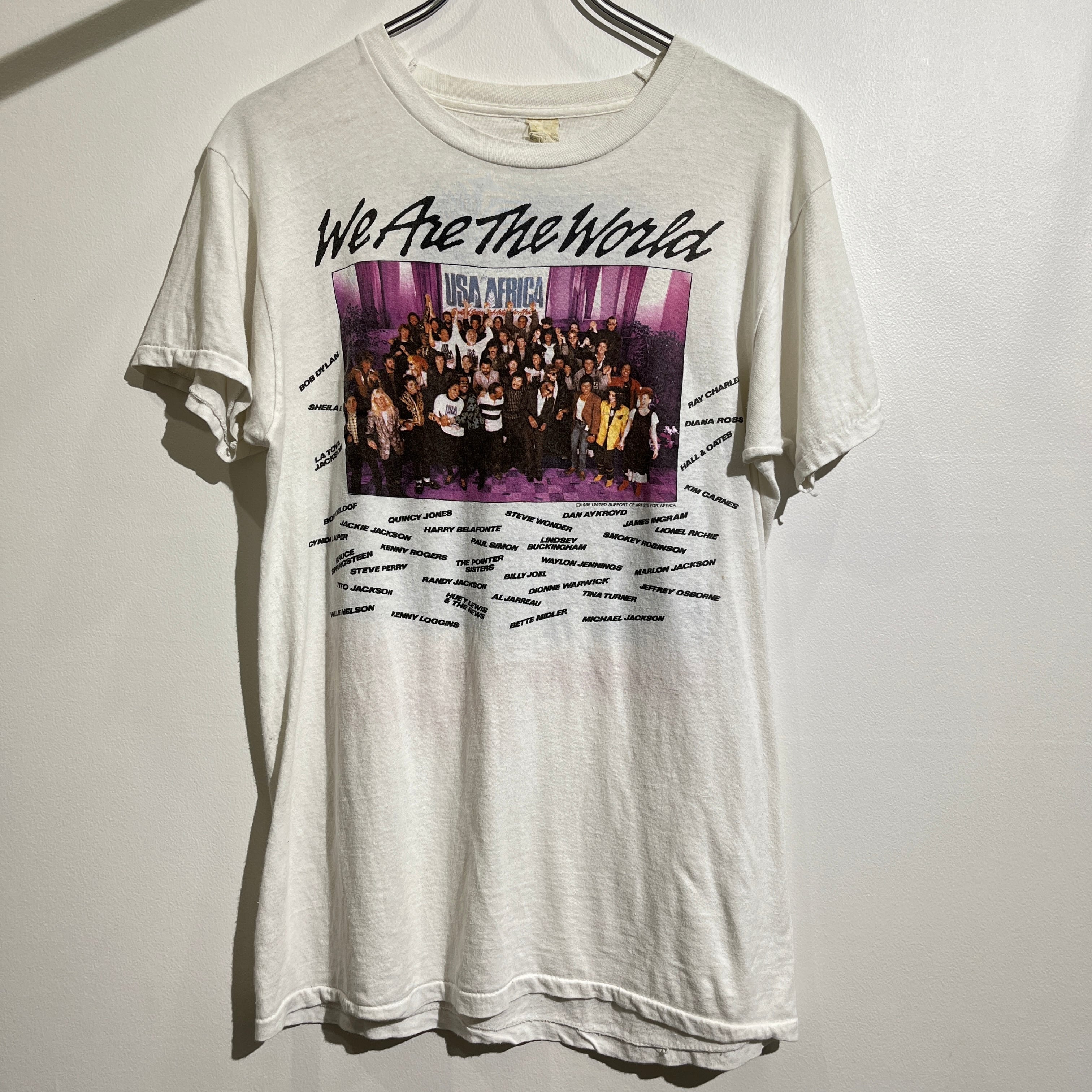 80s Screen Stars USA FOR AFRICA WE ARE THE WORLD T-Shirt 80年代