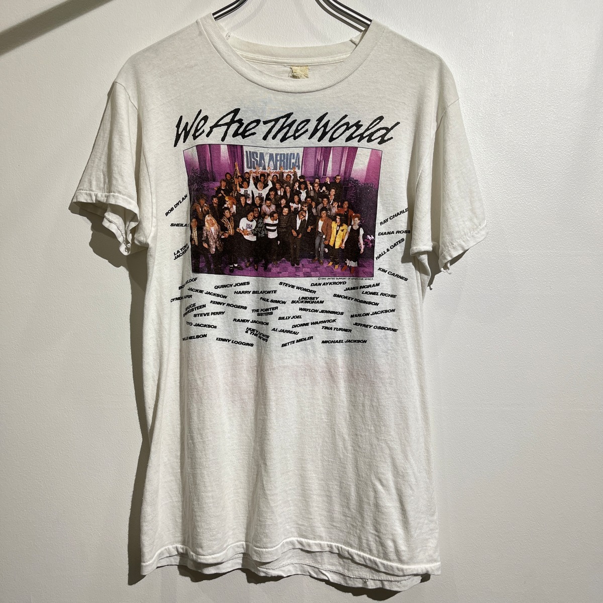80s Screen Stars USA FOR AFRICA WE ARE THE WORLD T-Shirt 80年代 
