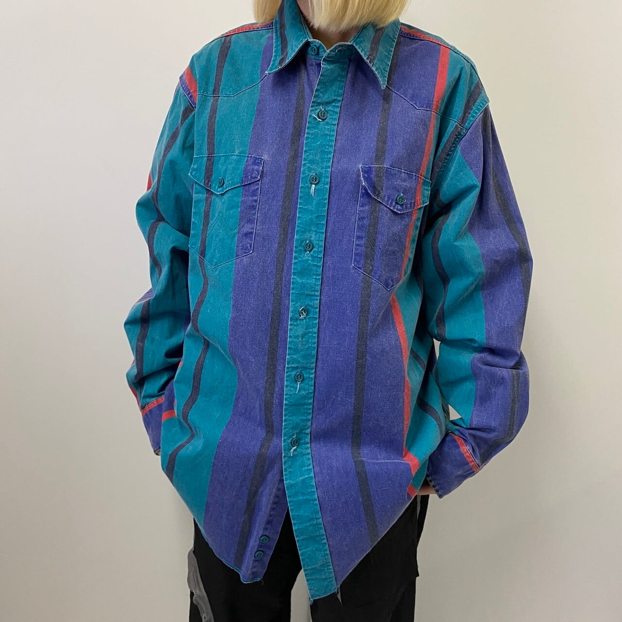 新作アイテム入荷中 レア90s【古着】ラングラー ストライプシャツ