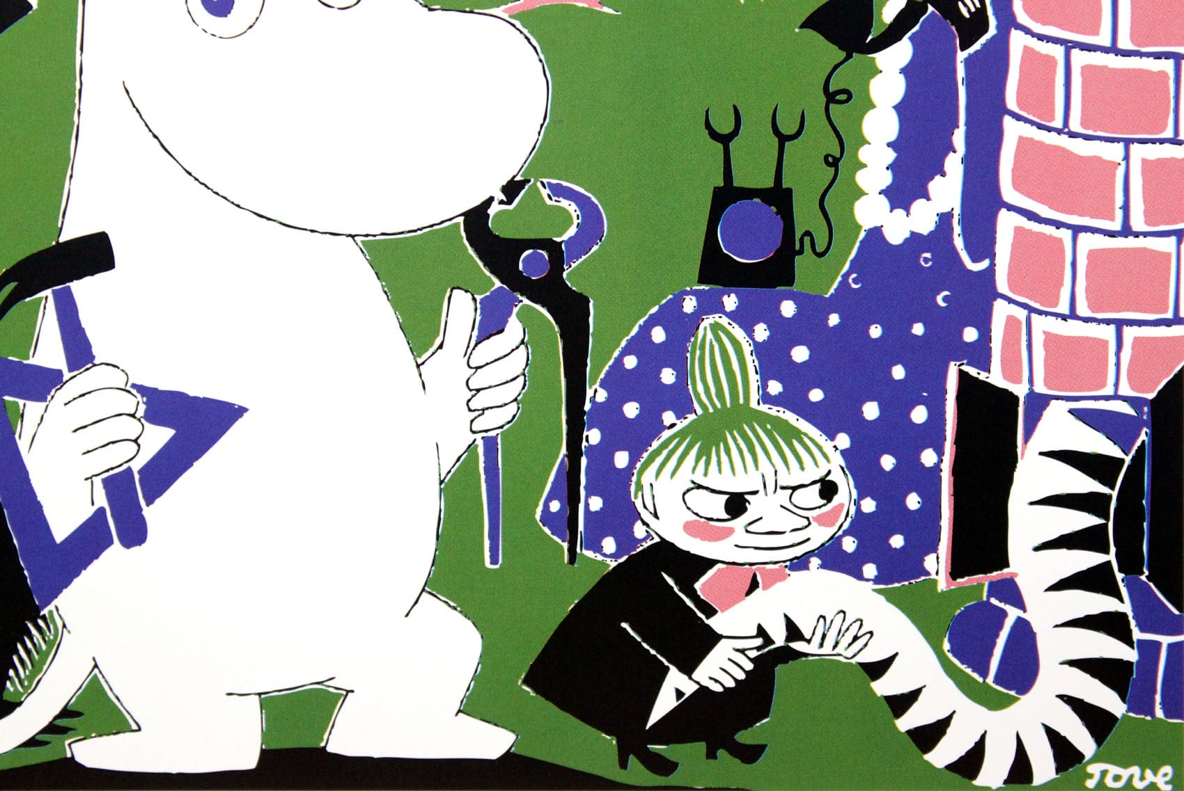 ムーミン 北欧 Putinki「ムーミントロール 3」送料無料 フレーム選択可能 展示用フック付アートポスター 絵画 インテリア アート