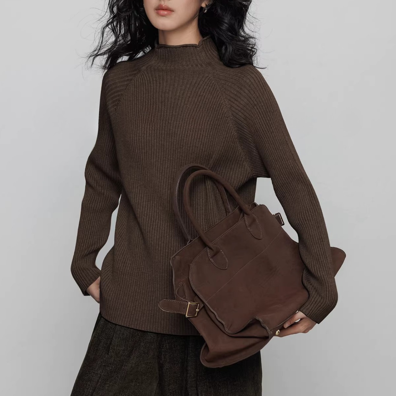 タートル リブ編み ニット 00118・画像8