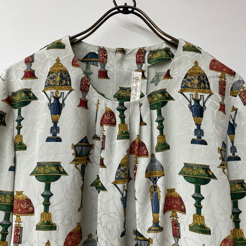 Burberrys ノーカラー　shirt シャツ　総柄　burberry