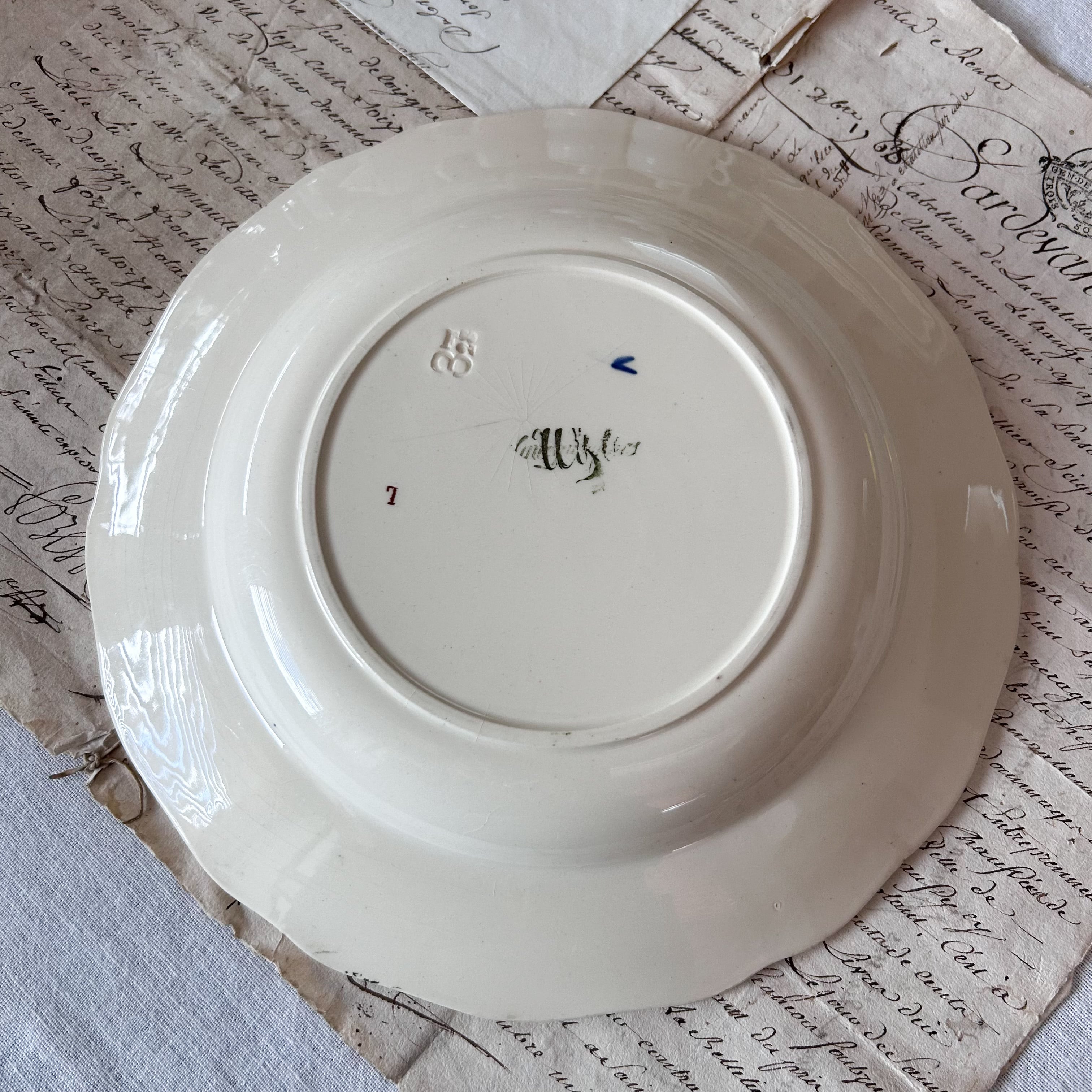 アンティーク サルグミンヌ FONTANGES 深皿 23cm 4枚 145 フランスアンティーク深皿23cm アンティーク サルグミンヌ FONTANGES