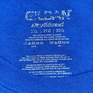 【GILDAN】3XL ビッグシルエット 病院 ワンポイントロゴ Tシャツ バックプリント ブルー BLUEFIELD REGIONAL MEDICAL CENTER 半袖 us古着