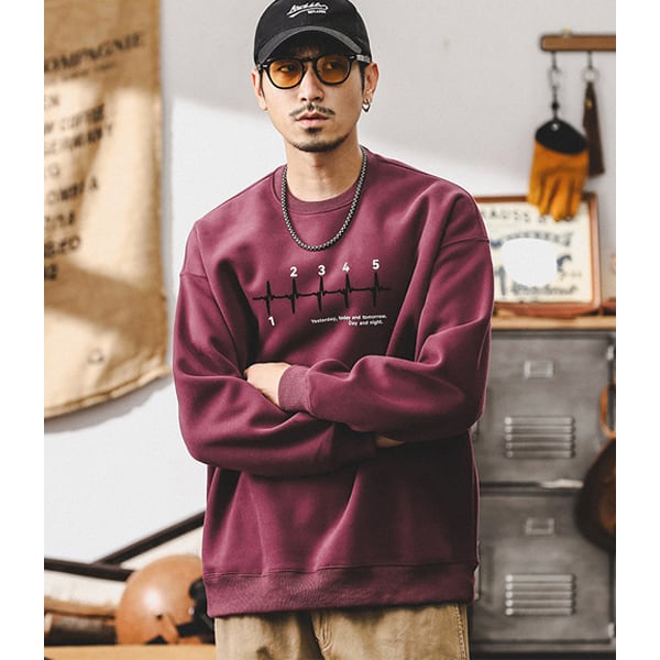 Front print design sweat P735