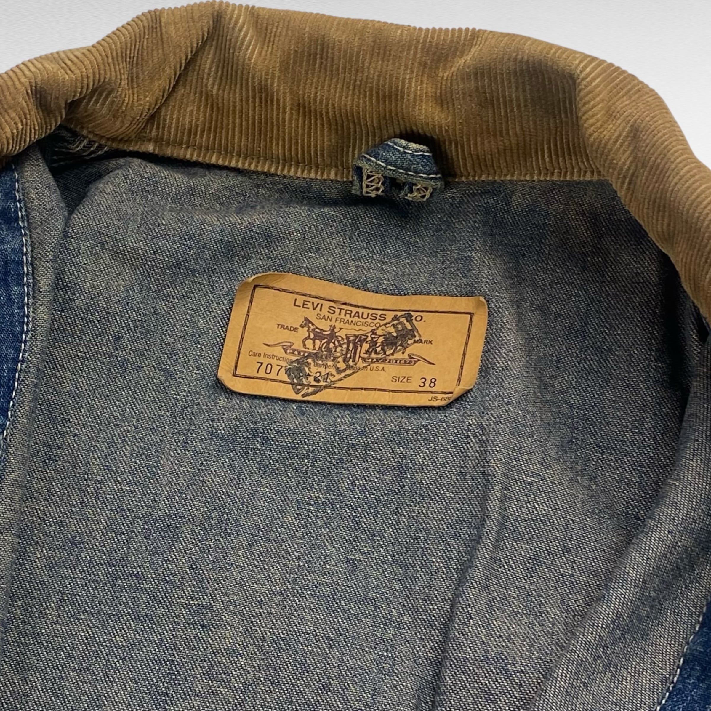 90's】 リーバイス USA製 デトロイトタイプ デニムジャケット 短丈 襟