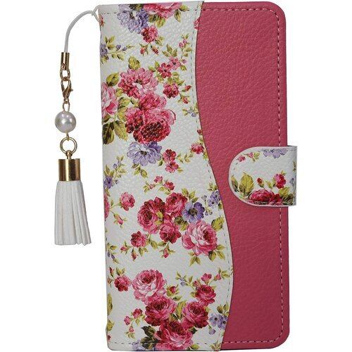 EXQUIS iPhone SE 第2世代 ケース スマホケース 手帳型 iSE2 専用ケース 人気 可愛い ストラップ付き ストラップホール 財布型 耐摩擦 横開き 鏡付き サーモンピンク SP95-PUJZ5 783